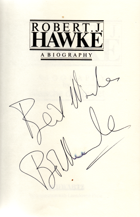 Bob hawke signed