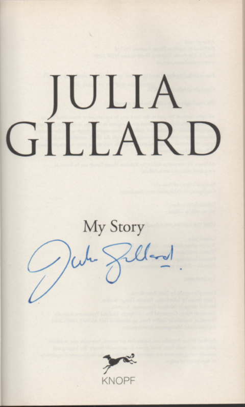 My Story - Julia Gillard - signed