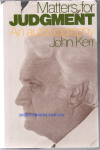Matters for Judgement - John Kerr - Hardback